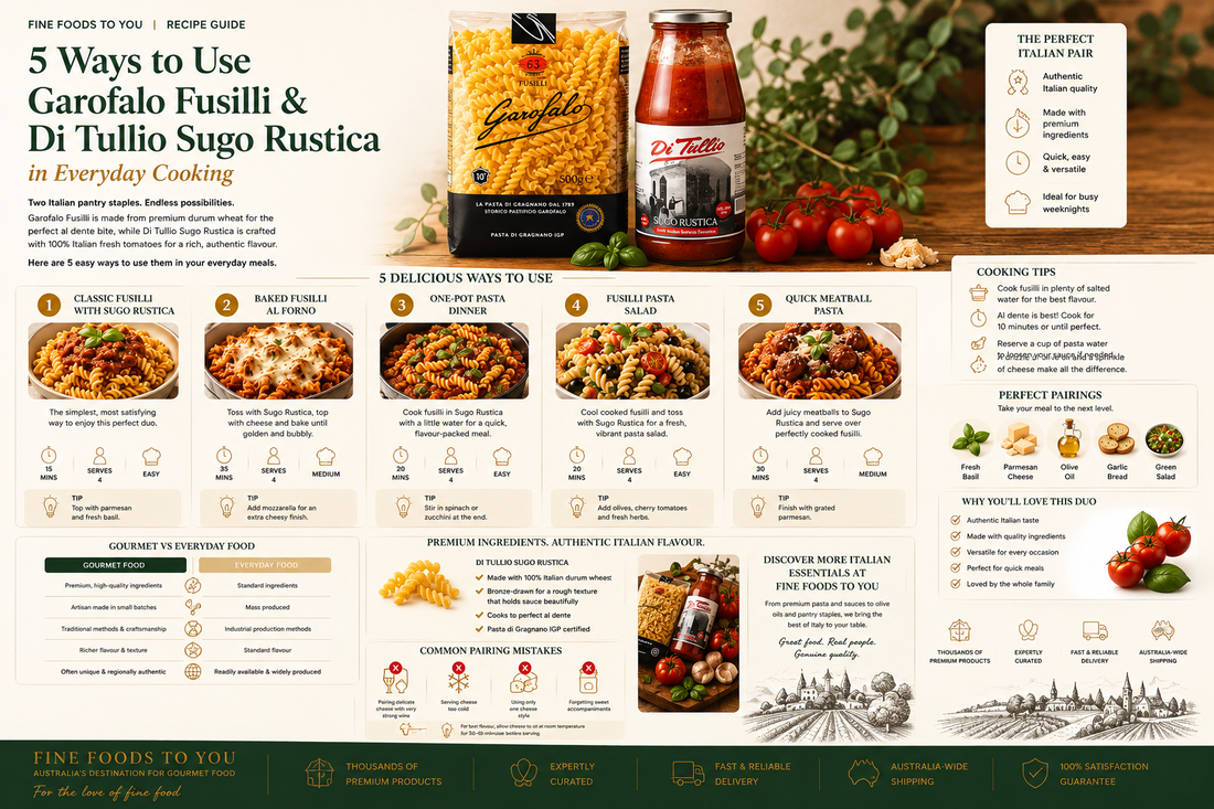 5 Ways to Use Garofalo Fusilli & Di Tullio Sugo Rustica in Everyday Cooking