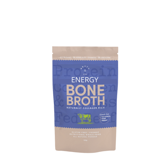 Energy Beef Bone Broth Powder Pouch - Pasture Raised 100g