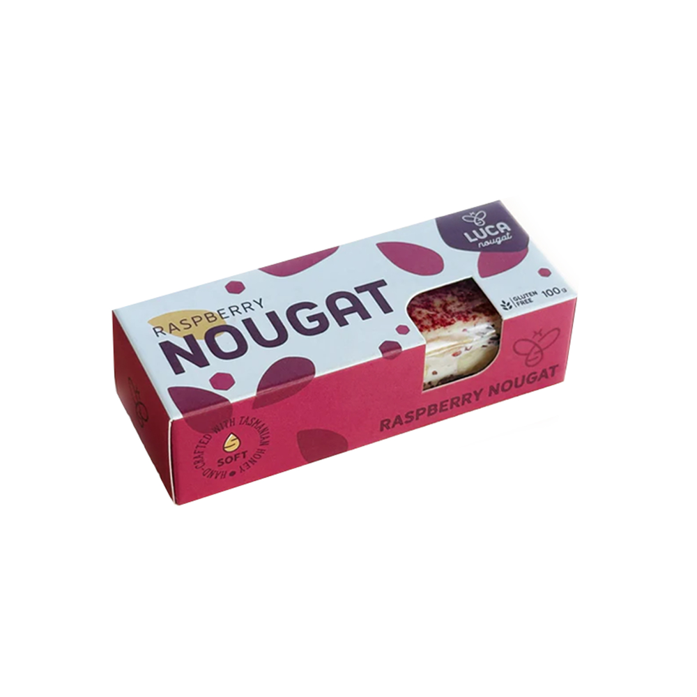 Luca Nougat - Tasmanian Honey Nougat Bar - Raspberry 100g