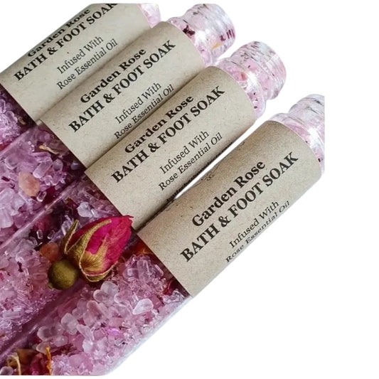 Bath salt soak test tubes: Rose 50g