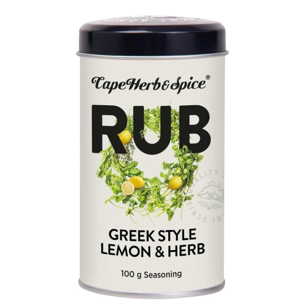 Cape Herb & Spice - Rub - Greek Style Lemon & Herb -  100g Tin