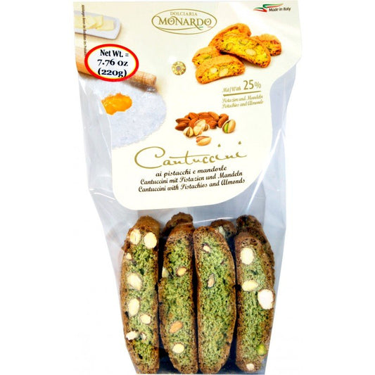 Monardo Upright Bag Cantuccini Pistacchio 220g