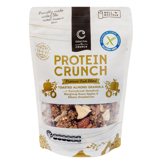 Toasted Almond Premium Fruit Blend Protein Crunch Granola: 320g